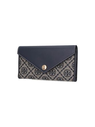 Tory Burch Womens Wallets Blue Cotton