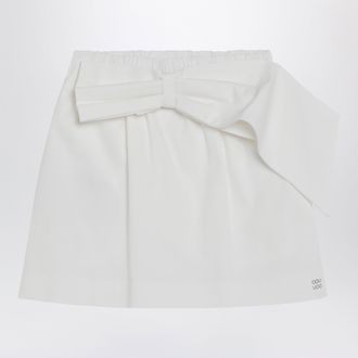 Douuod Mini gonna avorio in cotone