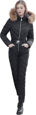Generic Womens One Pieces Ski Suits Jumpsuit Outdoor Snowsuit Windproof Waterproof Breathable Winter Warm Ski Jumpsuit Hooded SnowboardSuit Outdoor Sports Ove