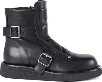 Ann Demeulemeester Sune bikerlaarzen met gespdetail - Zwart