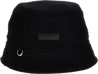 Jacquemus Braided Le Bob Belo Bucket Hat - unisex - Hoeden - Zwart - 56 CM - Accessoires