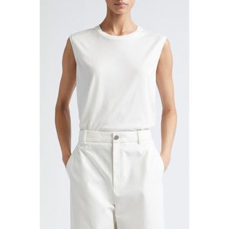 Nellie Partow Oliver Modal & Cashmere Tank in White at Nordstrom, Size X-Small