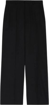 Balenciaga Broeken, Dames, Zwart, S, Wol, Grote Tailored Broek
