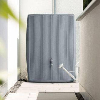 Charles Bentley Concrete Effect 200L Water Butt in Grey