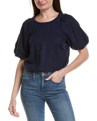 Tommy Bahama Palm Shores Linen-Blend Blouse