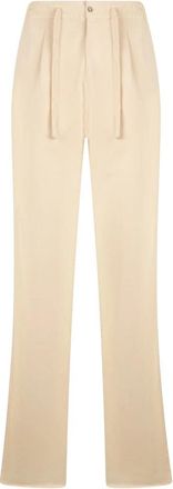 Fedeli Wijde broek - Heren - Wijde Broeken - Beige - 2XL - Katoen - Broeken