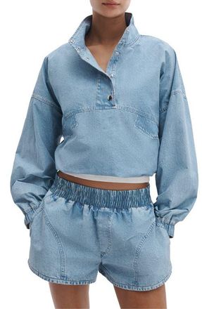Rag & Bone Miramar Flyweight Snap Placket Popover Top in Shaler at Nordstrom, Size X-Small