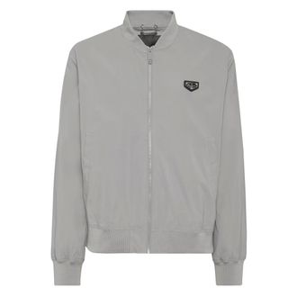 Philipp Plein Heren, Jassen, Grijs, Maat: L Leer