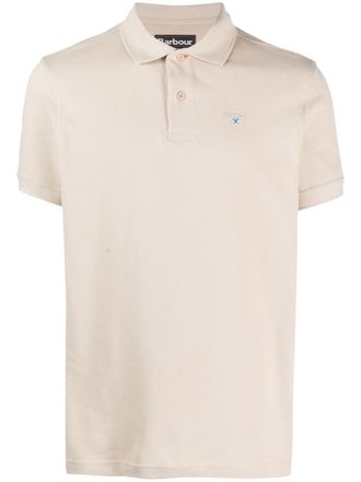Barbour embroidered-logo polo shirt - Neutrals