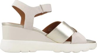 Geox Wedges - Dames - Sleehakken - Beige - 38 EU - Schoenen