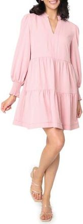 Gibsonlook Long Sleeve Minidress in Rose at Nordstrom Rack, Size Xx-Small