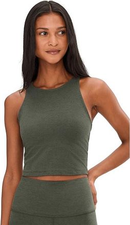 Beyond Yoga Spacedye Refocus Cropped Tank Top Womens Clothing Dusty Forest Heather : LG, Elastane/Polyester