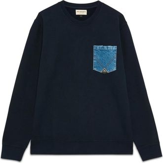 Roy Rogers Crew Neck Pocket Sweatshirt - Heren - Sweatshirts - Blauw - M - Katoen - Hoodies & sweatvesten