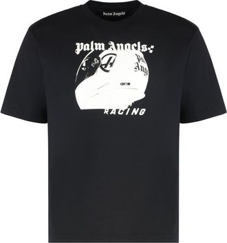 Palm Angels Cotton T-Shirt With Print