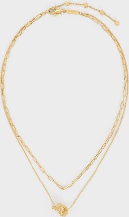 Charles & Keith Sable Rope-Knot Double-Chain Necklace