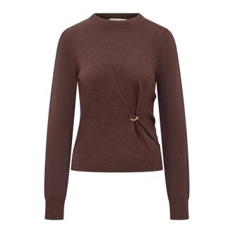 Isabel Marant Isabel Marant, Round-neck Knitwear, female, Red, Size: S Cosima Draped Knit Sweater