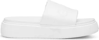 Ganni White Sporty Mix Sandal - Size 7 Vegea