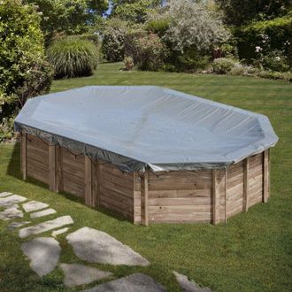 Sunbay Cubiertas De Invierno Para Piscinas De Madera Sunbay Ovalada Macadamia 675x375 Cm Cikpboc632