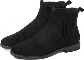 Bussola Womens Peytin Suede Chelsea Boots In Black Suede
