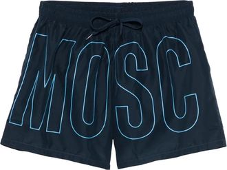 Moschino logo-print swim shorts - men - Polyester - L - Blue