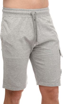 C.P. Company Mens Light Fleece Utility Shorts in Grey Cotton - Size Medium