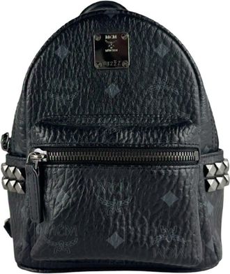 MCM Mcm Black Leather Backpack (Pre-Owned)