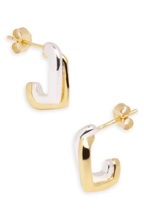 Argento Vivo 2-Tone Hoop Earrings in Two Tone at Nordstrom