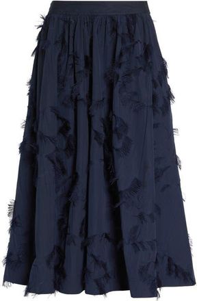 Jason Wu Fil Coup&eacute; Midi Skirt in Ultra Navy at Nordstrom, Size 10