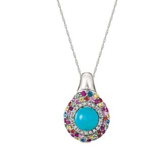 Le Vian Ladies Robins Egg Blue Turquoise Necklaces set in 14K Vanilla Gold