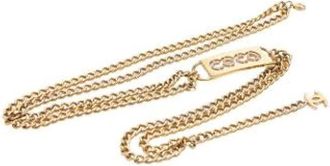 Chanel Pre-owned Metal Belt - Dames - Vintage Accessoires - Geel - ONE Size - Vintage