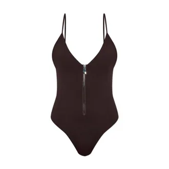 The Attico One-piece, female, Brown, Size: M One-Piece Swimsuit