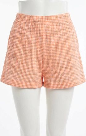 Z Supply Classic Gingham Short In Cantaloupe