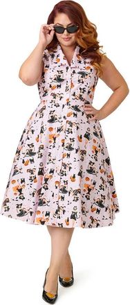 Unique Vintage Plus Size 1950s Shirt Dress in Pink at Nordstrom, Size 1X