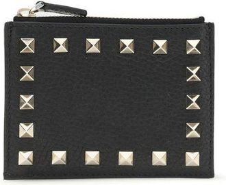 Valentino Garavani Black Calf Leather Bos Taurus Womens Wallet