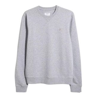 Farah Heren-sweatshirt met ronde hals van biologisch katoen (Grijze Mergel)