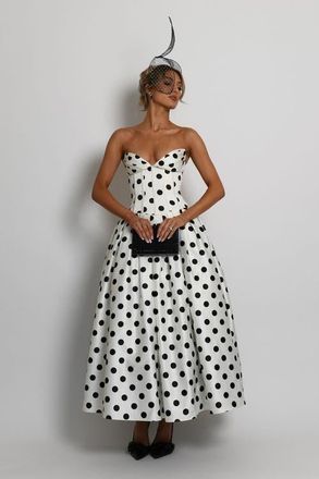 Ato&igrave;r Pepper Midi Dress in Ivoryblack at Nordstrom, Size X-Small