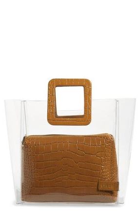 Staud Shirley Transparent Tote in Clear/Tan at Nordstrom Rack