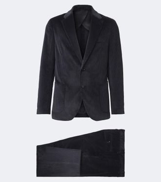 Lardini Cotton and cashmere corduroy suit