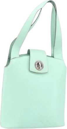Celine Pre-owned Shoulder Bags, female, Green, Size: ONE SIZE Pre-owned Vintage Leather Shoulder Bag