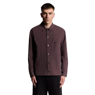 Lyle & Scott Heren gekreukt oversized shirt (Bruin)