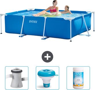 Intex Piscina Con Estructura Rectangular - 220x150x60 Cm - 6-piezas Scb77