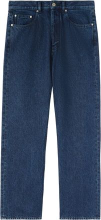 Palm Angels Dark Blue Classic Logo Cotton Denim Jeans