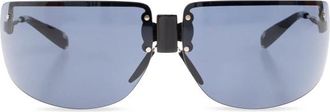 Tory Burch Shield Runway Zonnebril - Dames - Zonnebrillen - Blauw - ONE Size - Accessoires