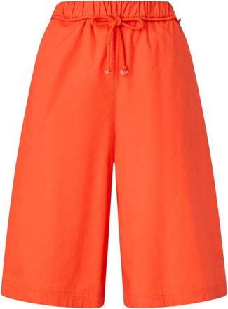 Pinko Alcamo Bermuda Popeline - Dames - Korte Broeken - Oranje - S - Katoen - Korte Broeken