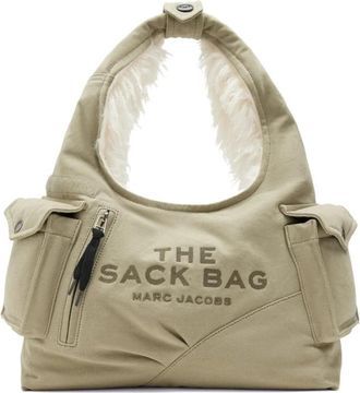 Marc Jacobs Sack Bag In Cargo Fur Canvas - Dames - Schoudertassen - Groen - ONE Size - Katoen - Tassen
