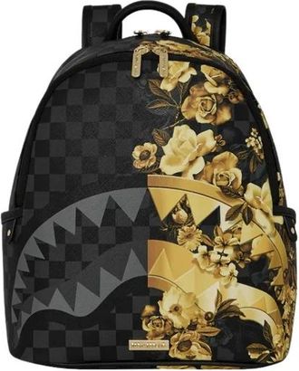 Sprayground Sprayground, Tassen, unisex, Zwart, ONE Size, Gold Floral Remix Savage Rugzak