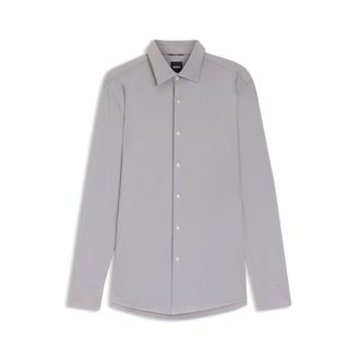 BOSS Slim-fit shirt in structured performance-stretch fabric