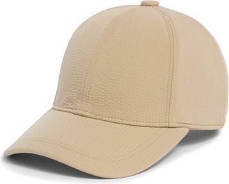 Vince Seersucker Baseball Cap in Pecan at Nordstrom, Size Large