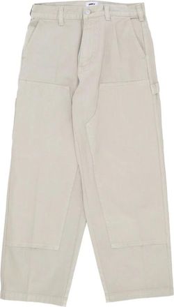 Obey Big Wig Denim Carpenter Pant in Zilver Grijs - Heren - Wijde Broeken - Grijs - W36 - Denim - Broeken