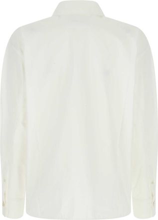 Jil Sander Womens Poplin Oversize Shirt White Cotton